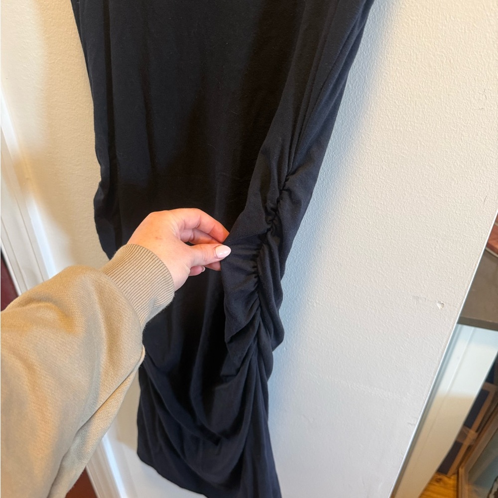 Athleta Black Ruched Body Con Della Sleeveless Dress - Picture 8 of 9